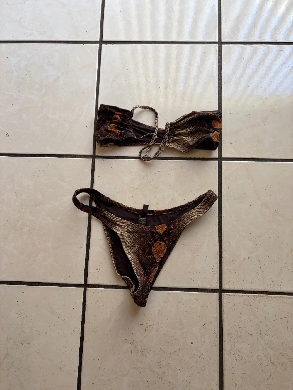 Skims Swimsuit Two Piece Desert Snake